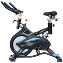 Cyclette Professionale con Seduta regolabile Nero e Blu 