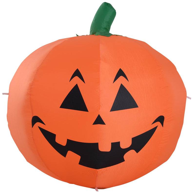 Zucca Gonfiabile per Halloween con Luci LED Arancione 120 cm 