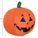 Zucca Gonfiabile per Halloween con Luci LED Arancione 120 cm 