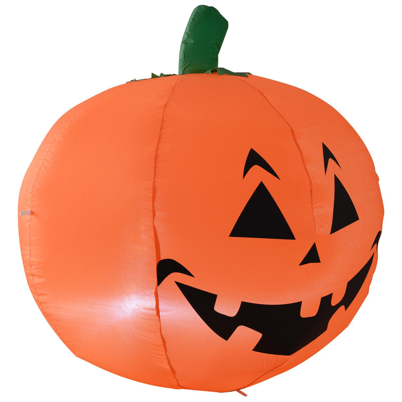 Zucca Gonfiabile per Halloween con Luci LED Arancione 120 cm 