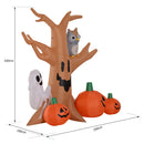 Decorazione Halloween Albero Gonfiabile con Zucche 