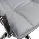 Sedia da Ufficio Direzionale Imbottita Altezza Regolabile in Similpelle Grigia 