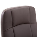 Sedia da Ufficio Direzionale in Similpelle con Pistone Regolabile Marrone 