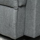 Divano 3 Posti con Schienale e Poggiapiedi Laterali Reclinabili Grigio Antracite 185x95x97 cm 