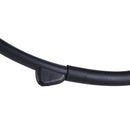 Sedia a Dondolo Moderna da Giardino in Textilene Nero 154x80x84 cm 