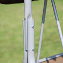 Dondolo da Giardino 2 Posti in Metallo Marrone 