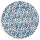 Set 6 Sottopiatti in Latta Ø 33cm Villa d'Este Romantica Blu