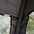 Dondolo da Giardino 3 Posti in Ferro con Zanzariera e Cuscino Grigio 