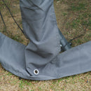 Dondolo da Giardino 3 Posti in Ferro con Zanzariera e Cuscino Grigio 