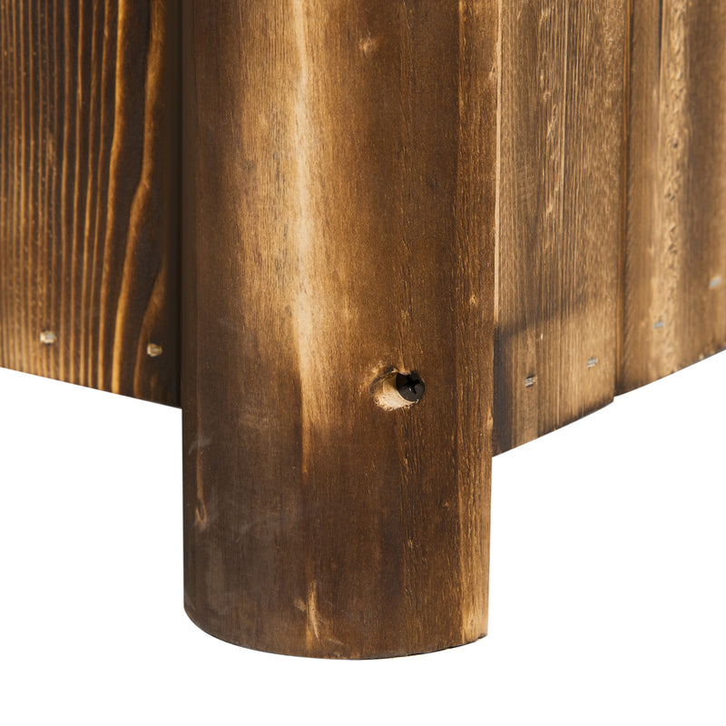 Fioriera Box Rettangolare per Piante in Legno di Abete 70x35x30 cm 