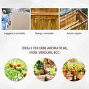 Fioriera Box Rettangolare per Piante in Legno di Abete 80x33x30 cm 