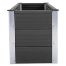 Fioriera Vaso per Piante e Colture in Legno e Plastica Grigio 100x50x50 cm 