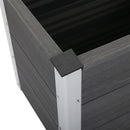 Fioriera Vaso per Piante e Colture in Legno e Plastica Grigio 100x50x50 cm 