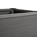 Fioriera Vaso per Piante e Colture in Legno e Plastica Grigio 150x50x50 cm 