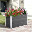 Fioriera Vaso per Piante e Colture in Legno e Plastica Grigio 150x50x50 cm 