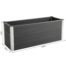 Fioriera Vaso per Piante e Colture in Legno e Plastica Grigio 150x50x50 cm 