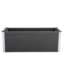 Fioriera Vaso per Piante e Colture in Legno e Plastica Grigio 150x50x50 cm 