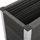 Fioriera Vaso per Piante e Colture in Legno e Plastica Grigio 150x50x50 cm 