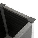 Fioriera Vaso per Piante e Colture in Legno e Plastica Grigio 150x50x50 cm 