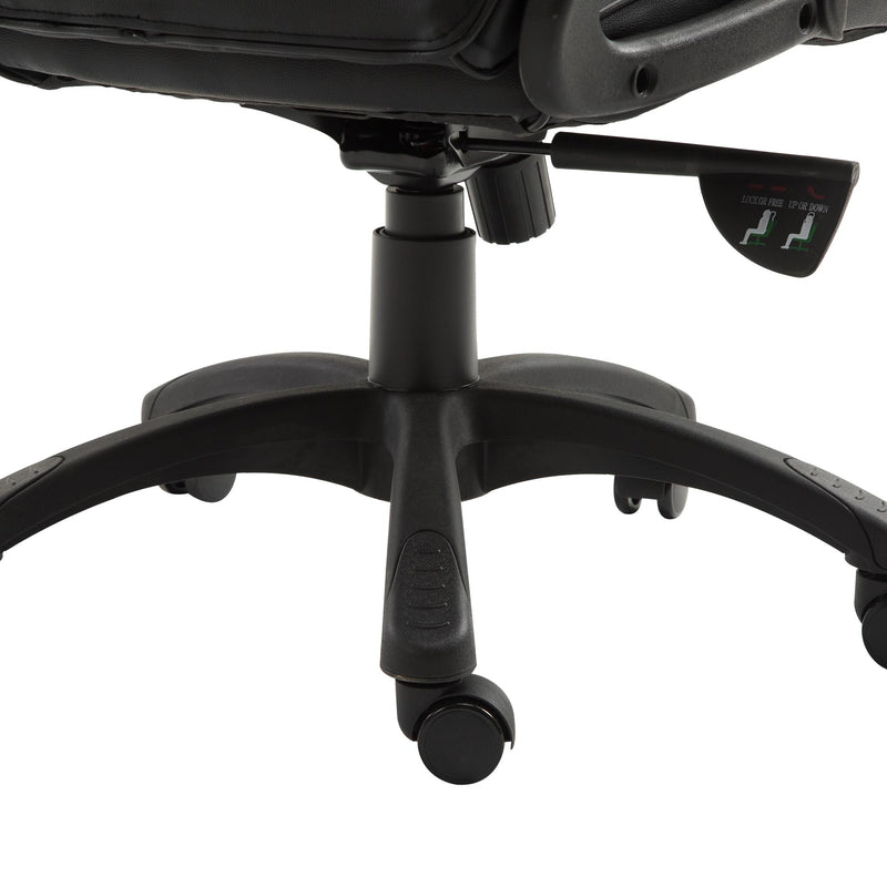 Sedia da Gaming Ergonomica in Similpelle Regolabile Nera 
