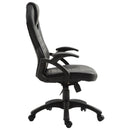 Sedia da Gaming Ergonomica in Similpelle Regolabile Nera 