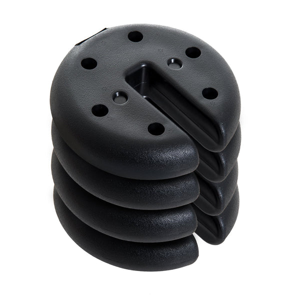 sconto Base pour Gazebo 4 pièces Rempli de Ciment 2.3kg Ø20x4.5 cm