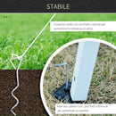 Gazebo da Giardino 3x3m in Acciaio Pareti Rimovibili Tessuto Oxford Crema 