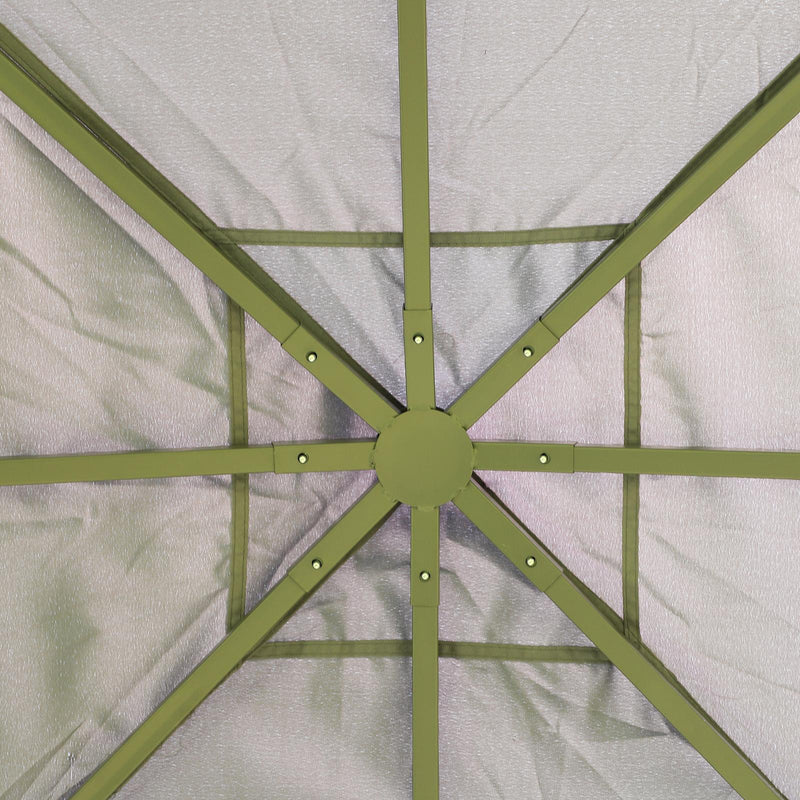 Gazebo da Giardino 3x3m in Acciaio Nero 