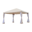 Gazebo da Giardino 3.65x3.65m in Ferro Beige 