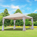 Gazebo da Giardino 3.65x3.65m in Ferro Beige 