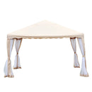 Gazebo da Giardino 3.65x3.65m in Ferro Beige 