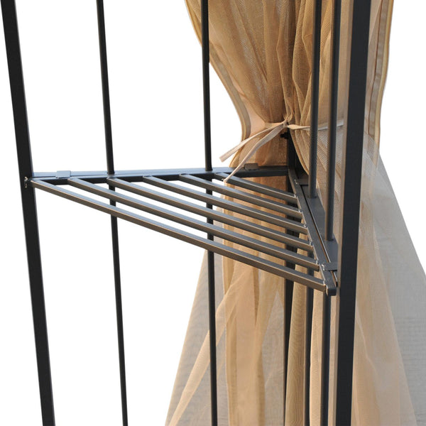 Tonnelle de Jardin 3x3m en Métal, Moustiquaires et Double Toit Crème prezzo