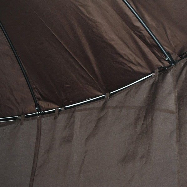 Tonnelle de Jardin Ø3.65m en Métal Double Toit Café acquista