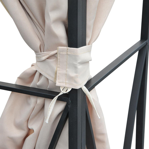 Tonnelle de Jardin 3x3m en Fer Double Toit Deluxe Beige online