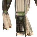 Gazebo da Giardino 3x3m in Acciaio Zanzariere e Doppio Tetto Elegante Kaki 