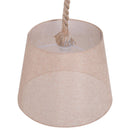 Lampadario a Sospensione con Corda di Canapa Lunghezza Regolabile Beige Ø35x160H cm 