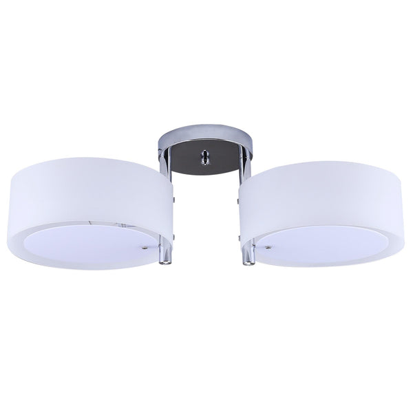 Plafonnier moderne en Acrylique Blanc Argenté 60x19 cm acquista