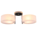 Plafoniera Moderna in Acrilico Bianco Argento 60x19 cm 