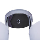 Plafoniera Moderna in Acrilico Bianco Argento 60x19 cm 