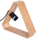 Lampada Triangolare da Tavolo Stile Nordico in Legno Naturale 29x8x25.5 cm 