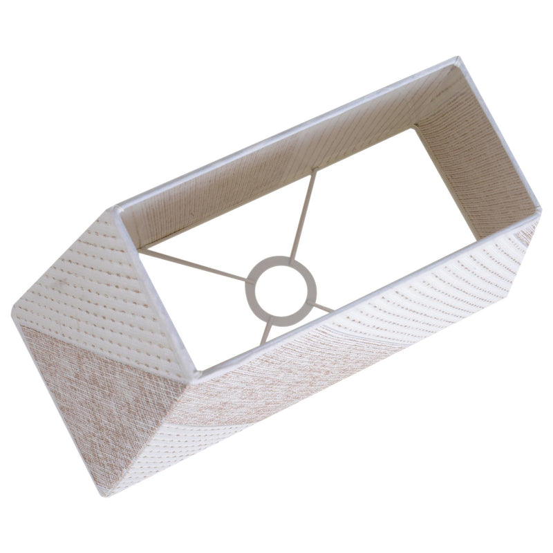 Lampada da Tavolo Abat Jour Paralume in Tessuto in Bianco e Caffè 38x17x58 cm 