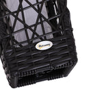 Lanterna Lampada LED da Giardino con Copertura in Rattan Sintetico Caffè 19x19x68 cm 