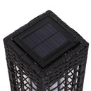 Lampada LED da Giardino con Copertura in Rattan Sintetico Caffè 17x17x68 cm 