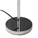 Lampada da Terra in Tessuto e Acciaio Inox 120 cm Bianco 