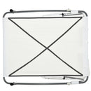 Lettino Prendisole Matrimoniale in Acciaio con Tettuccio Regolabile Crema 