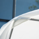 Lettino Prendisole Matrimoniale in Acciaio con Tettuccio Regolabile Crema 