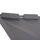 Lettino Prendisole Matrimoniale in Acciaio con Tettuccio Regolabile Grigio 