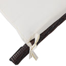 Lettino Prendisole Ergonomico in Acciaio con Cuscino Marrone e Bianco 