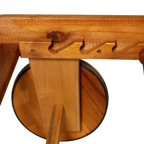 Chaise longue en bois d'acacia avec roues et dossier réglable blanc acquista