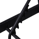 Set 2 Lettini Prendisole in Acciaio Nero con Cuscino Crema 